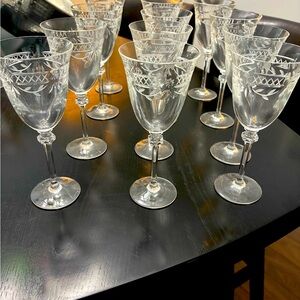 Royal Doulton Wellesley Crystal Wine Glasses Set of 12 Unused